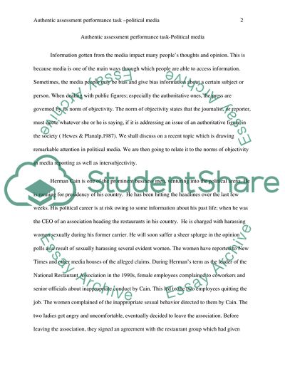Authentic Assessment Performance Task-Political Media