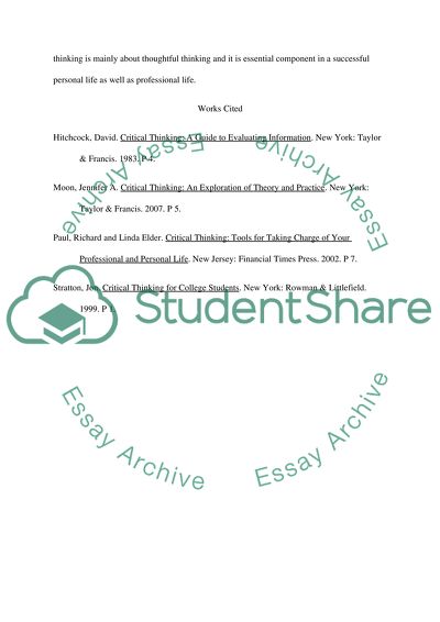 Critical thinking (studies and results)