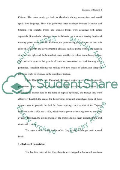 Chinas Qing Dynasty and its Collapse