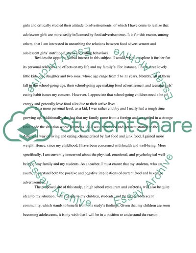 Connection between Food Advertisement and Eating Habits