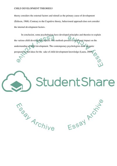 Theories of Child Development