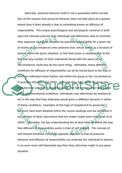 Definition of Prosocial Behavior