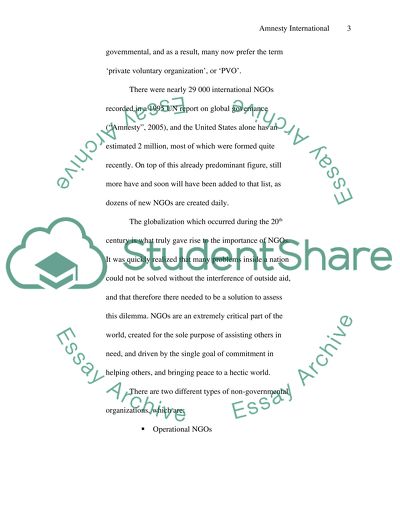 Amnesty International: A Quest for Human Rights