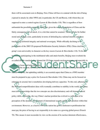 The potential costs and benefits of participation in future multilateral nuclear arms
