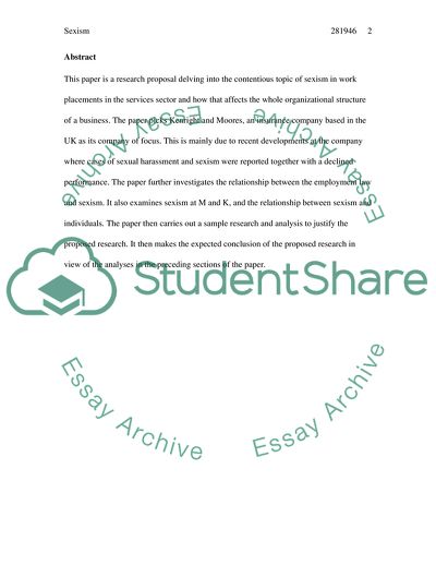 The Relationship between Employment Law and Sexism