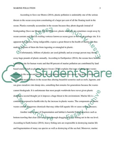 Danger of Marine Pollution