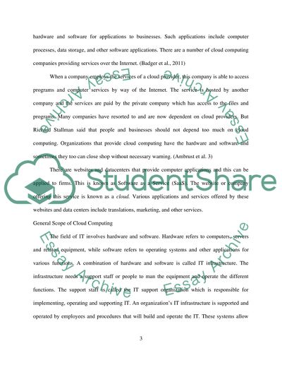 Importance of Cloud Computing to Public and Private Firms