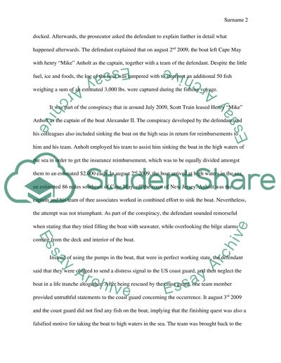 Criminal Justice: Untited States of America vs. Arthur Todd Vitola