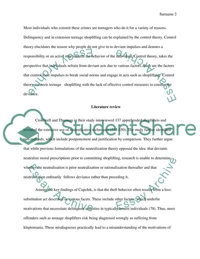 deviant behavior using control theory to explain why delinquent deviant behavior using control theory to explain why delinquent teenagers shoplift