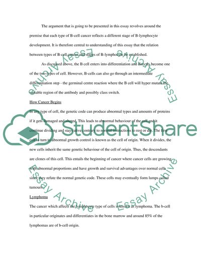 B-cell Cancer and Different Stages of B-lymphocyte Development