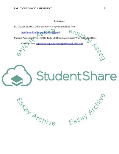 Early Childhood Assessment