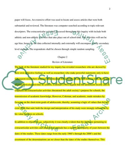 Extracurricular Activities and Scholastic Success