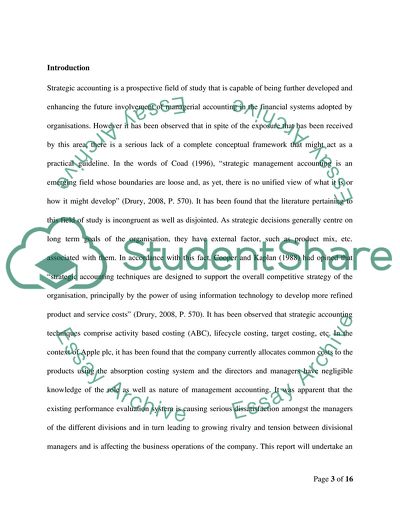 Budgetary Planning and Control in Apple plc