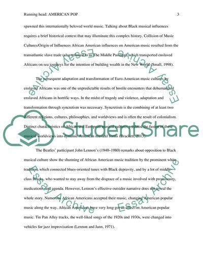 African Influence on American Popular Music