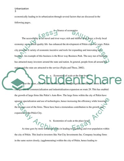 Pekin City as an Economic Center