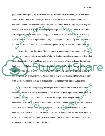Brothel Analysis Using the Social Deviance Theory Anomie