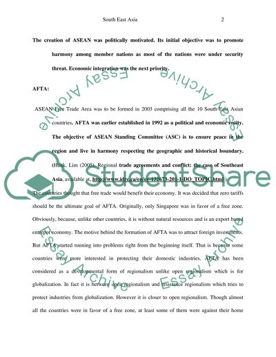 South East Asian Financial Crisis