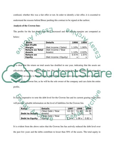 Analyse case study financially