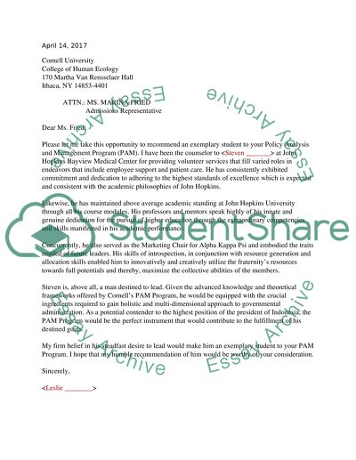 This is like a reccomendation letter from my counselor to me