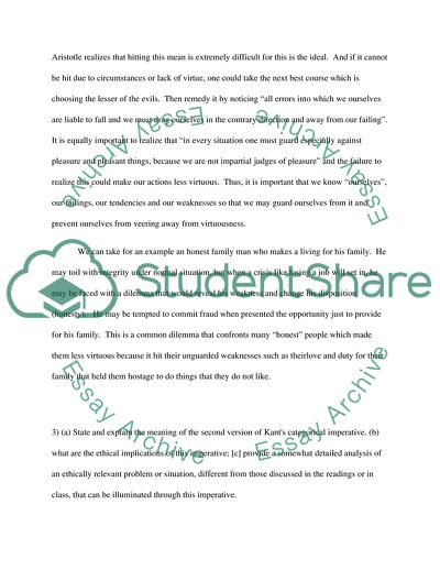 The Roles of Moral Habituation in Aristotles Account of the Development of a Virtuous Person