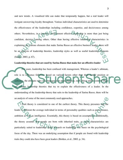 Sarina Ruso Leaderships