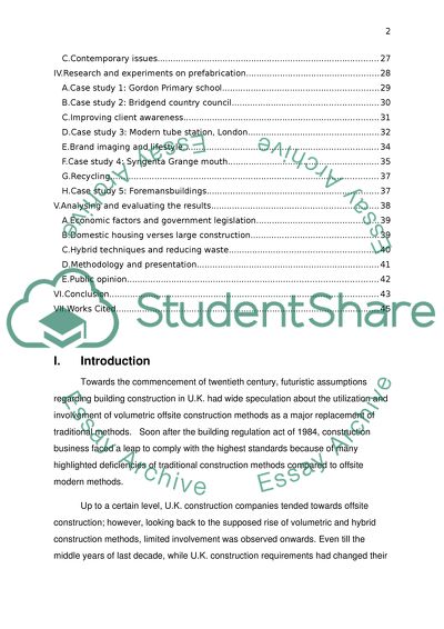 Why Prefabrication housing in form of Volumetric system is not fully used in UK housing