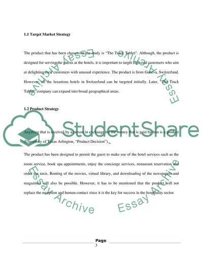 The Track Tablet Marketing and Business Strategies