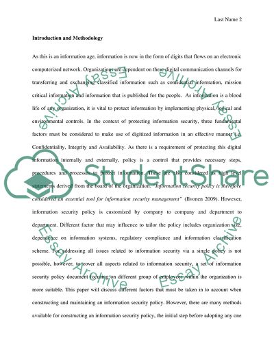 General Security Mandate and Intent of the Management