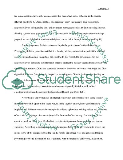 Issue of Internet Censorship