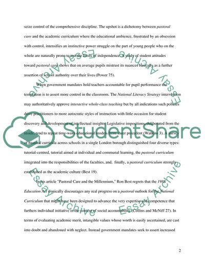 How Can a Schools Pastoral Structure Support Pupil Achievement