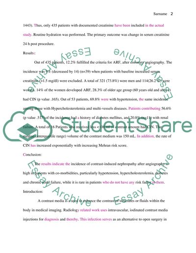 Essay On Renal Failure