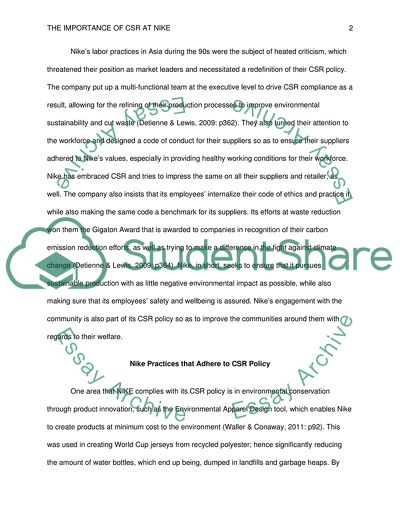 The Importance of CSR at Nike