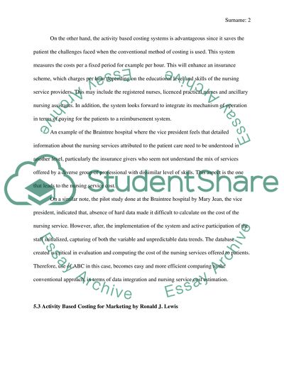 Activity-Based Cost Systems