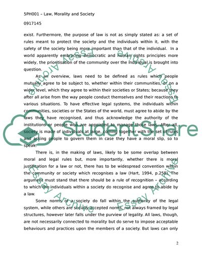 Law, Morality and Society