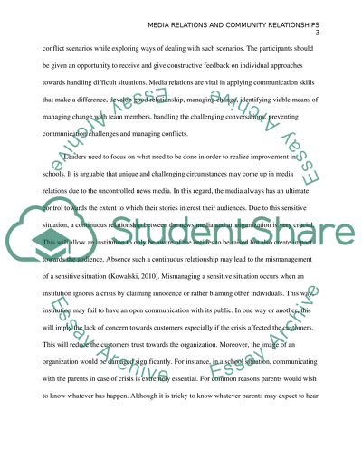 Community Relations and Media Relationship Case Study