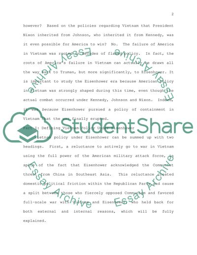 Eisenhower and U.S. Policy in Southeast Asia