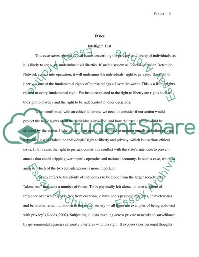 Privacy and liberty of individuals