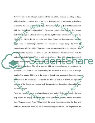 The Foundations of the Ordained Ministry