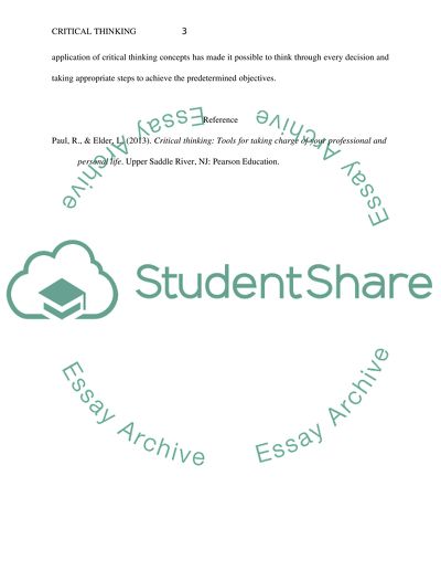 The Value of Critical Thinking