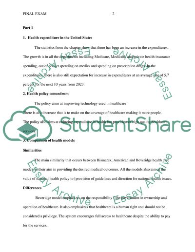 Health Expenditure in the United States