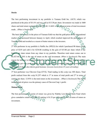 Different Bonds, Shares, Options, Mutual Funds - Stocktrack