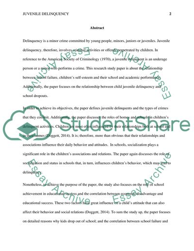 Phd thesis juvenile delinquency