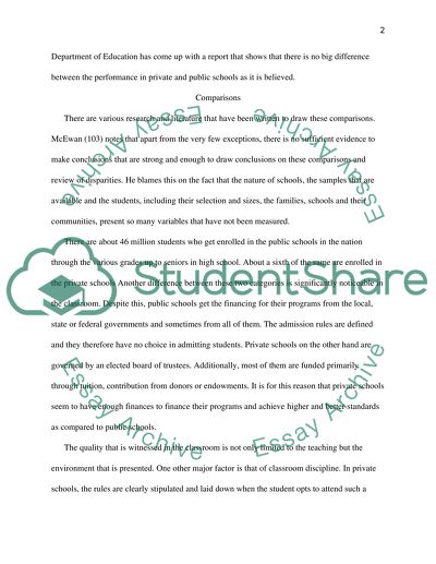 Public Schools vs Private Schools