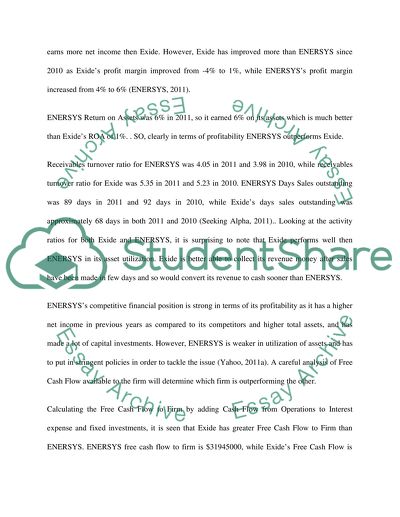 Analyzing a company an dmaking comparisons