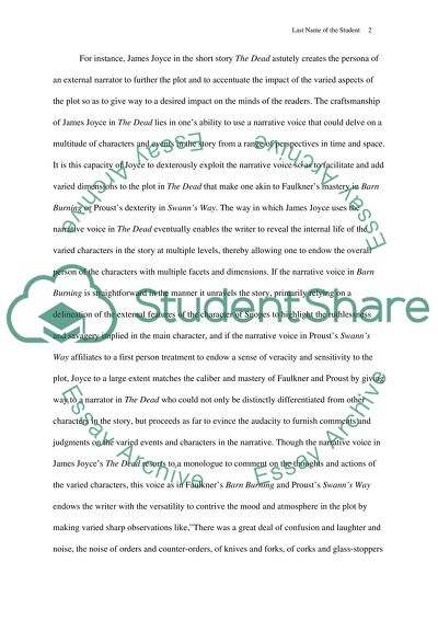 The Astute Exploitation of the Narrative Voice by James Joyce, Faulkner and Proust