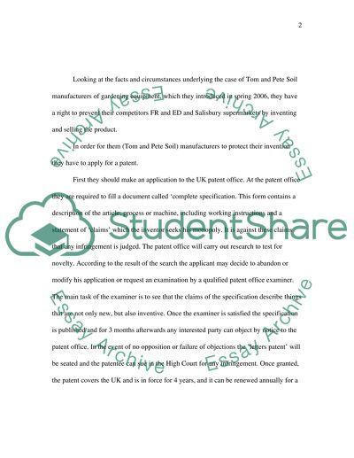 The Case of Tom and Pete Soil Manufacturers