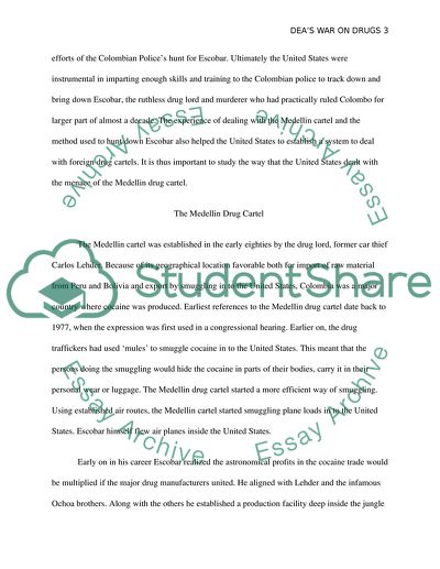 Drug Enforcement Administrations War on Drugs: An account of the Escobar Affair