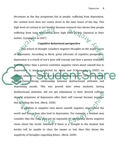 U05a1- Problems Definition and Research Intrest Statement on Depression