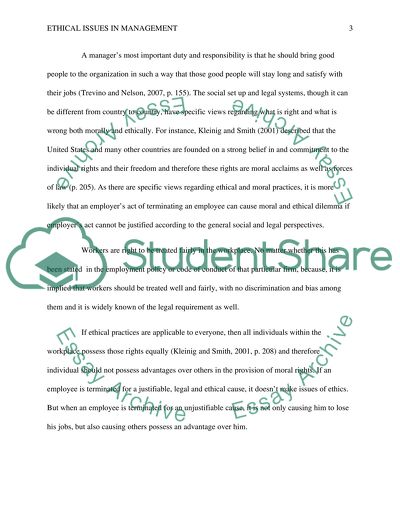 Ethical Issues in Management