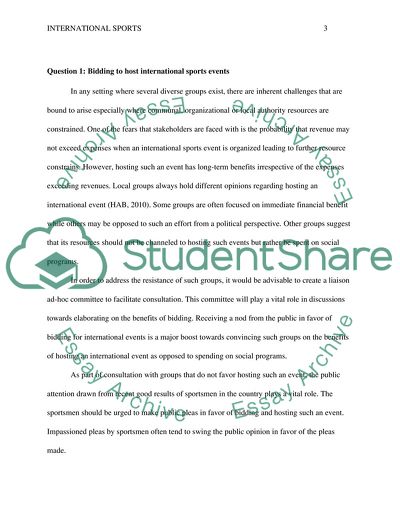 International Sports Issues